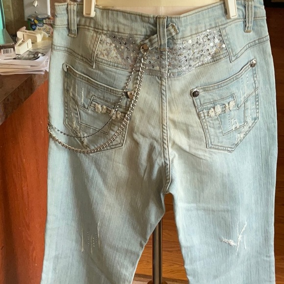 King Ranch Shop STYLE New York Paris Embellished Jeans Size 4, NWT - Picture 7 of 16